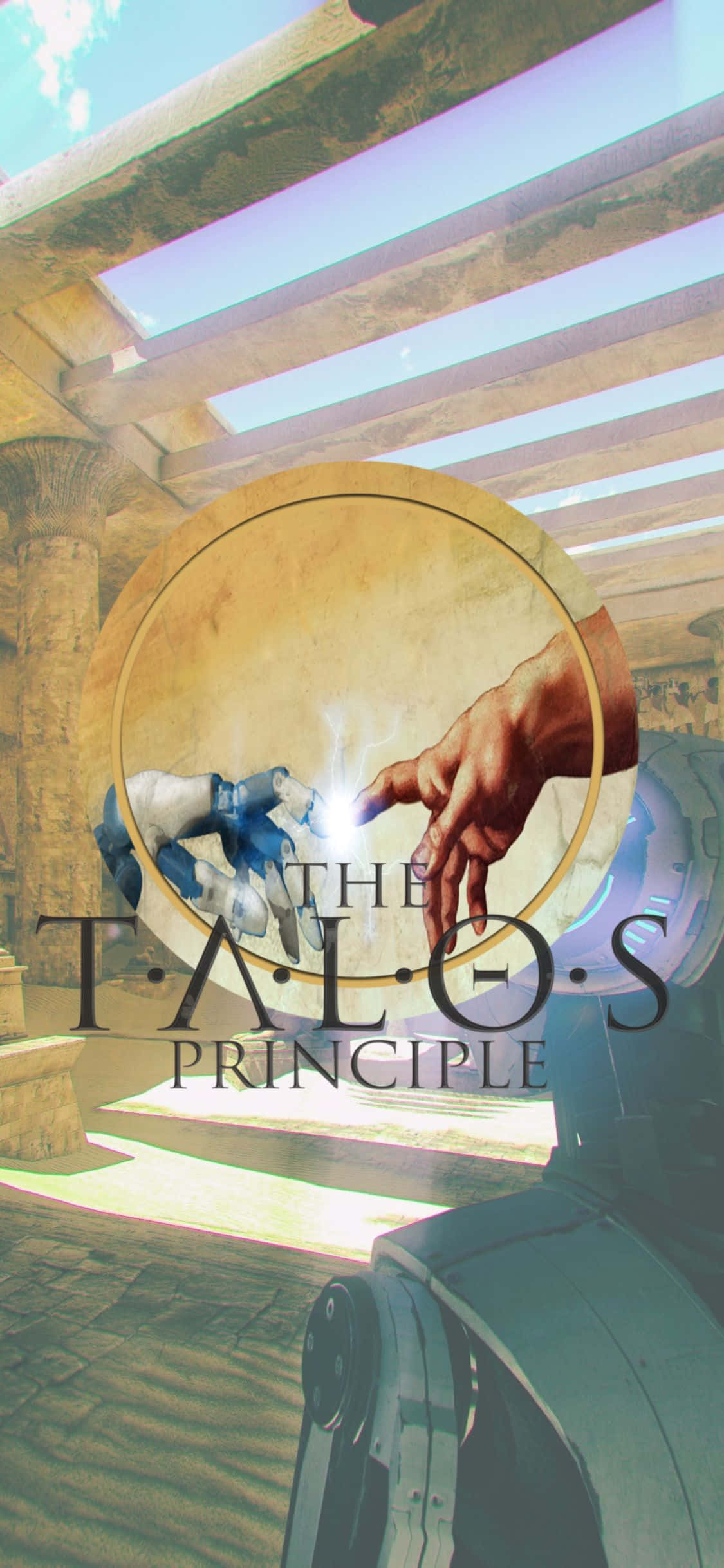 Разгадайте мистериите на The Talos Principle на iPhone Xs Тапет