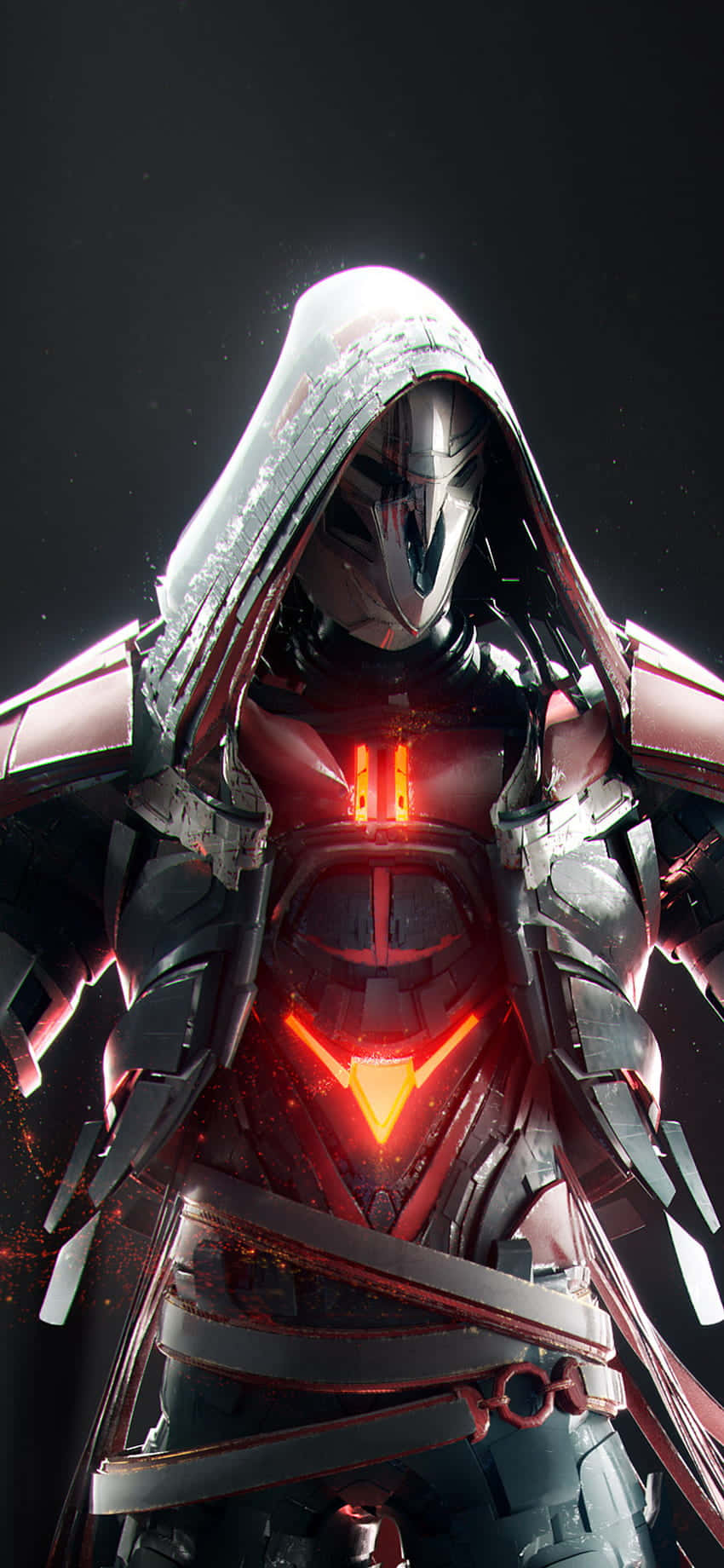 Дигитално изкуство на Reaper за фон на iPhone XS Overwatch Тапет