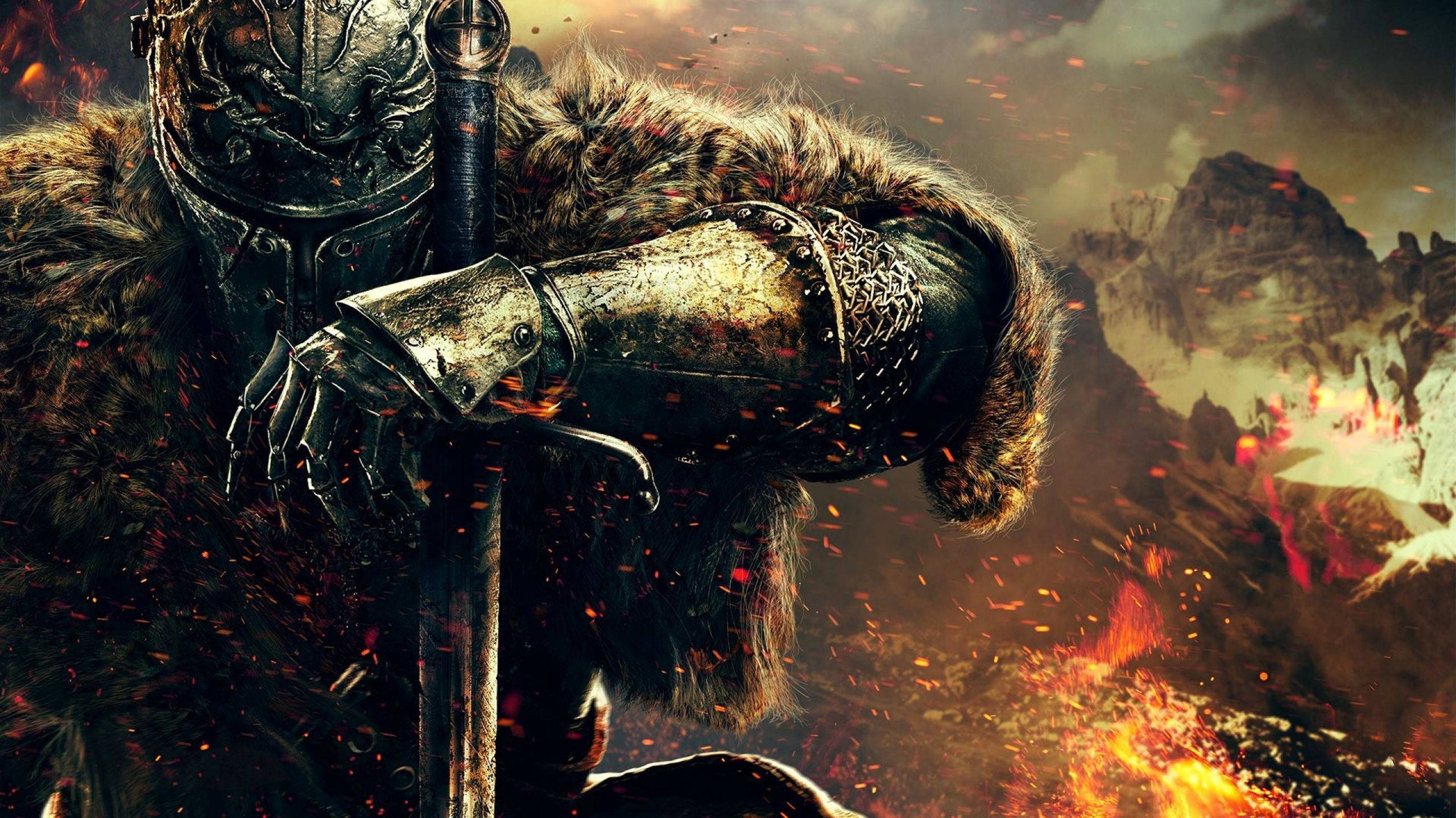 Рицар от Dark Souls 1440p гейминг фон Тапет