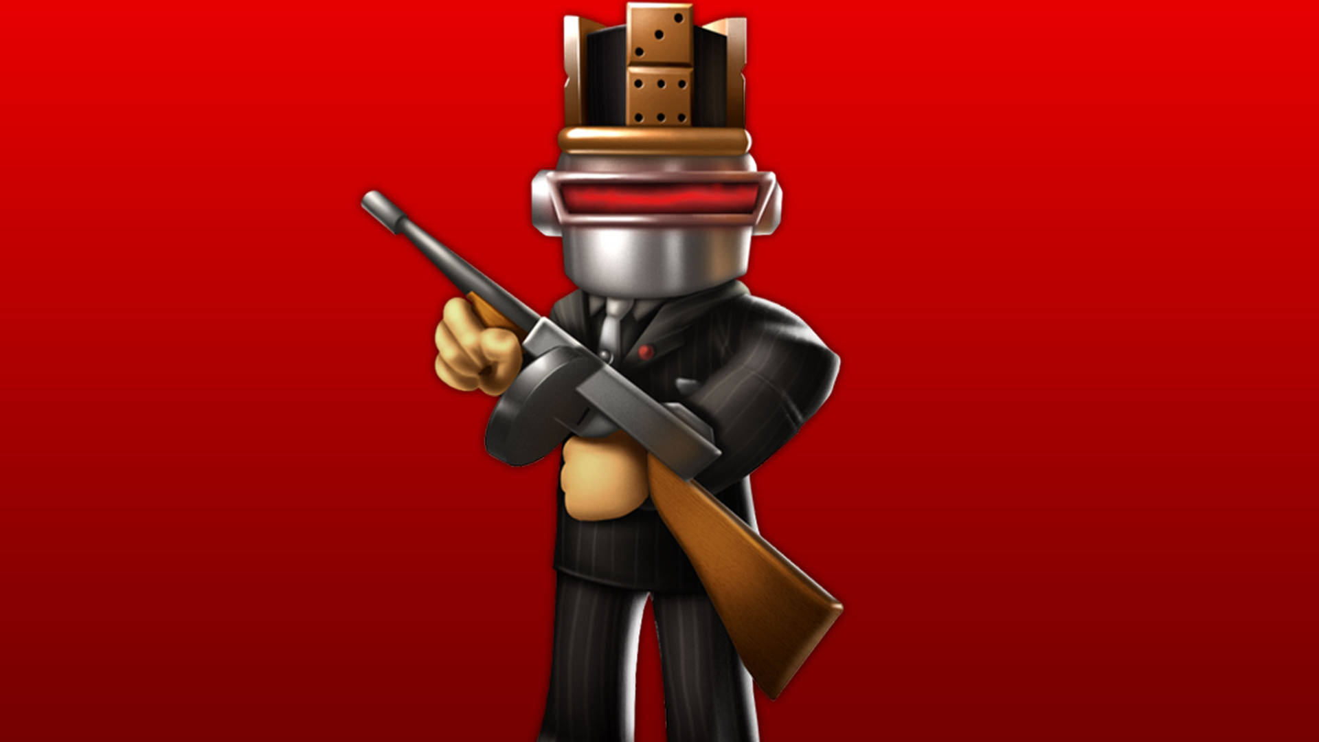 Невероятен тапет на аватар робот стрелец от видеоиграта Roblox.