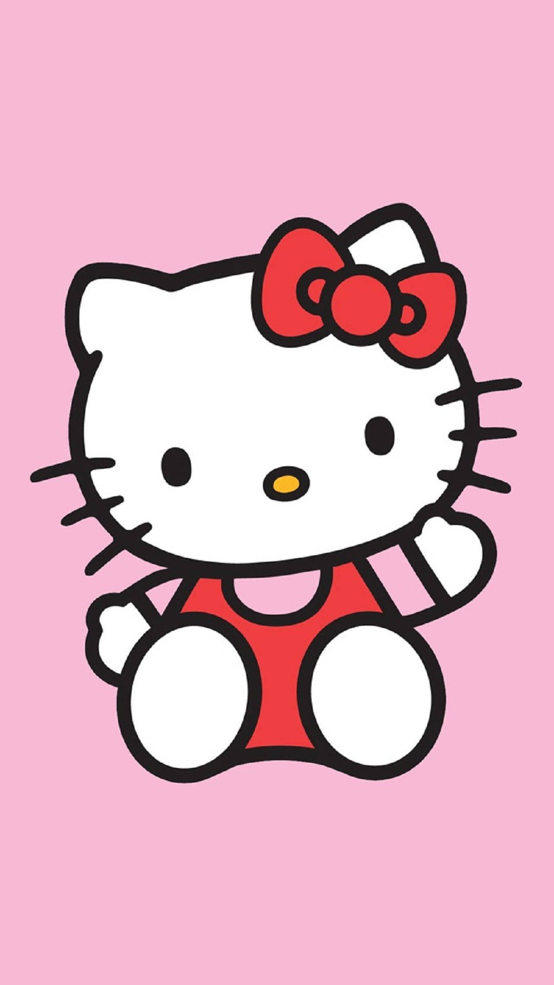 Розова Hello Kitty маха и седи