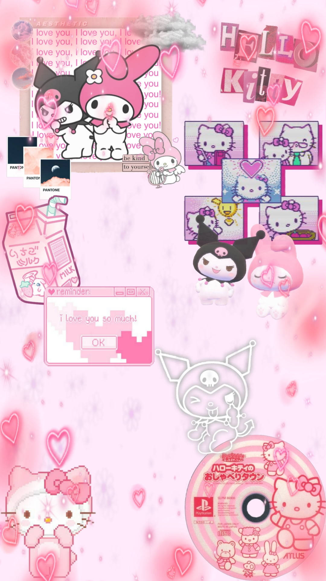 Розова Hello Kitty със Sanrio герои
