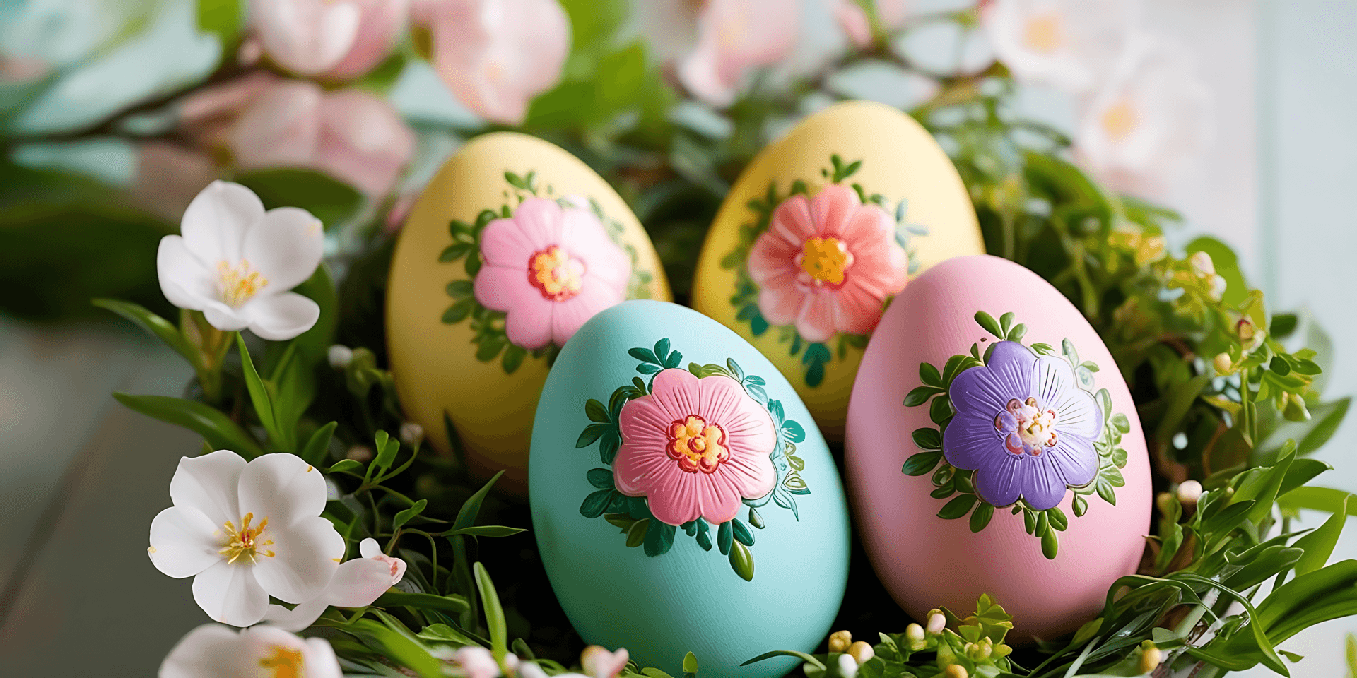 боядисани яйца, Великден, флорални, дизайн, пастелни, пролет, празник, изкуство, детайлни, красиви, декоративни, креативни, празнуване, шарка, ярки