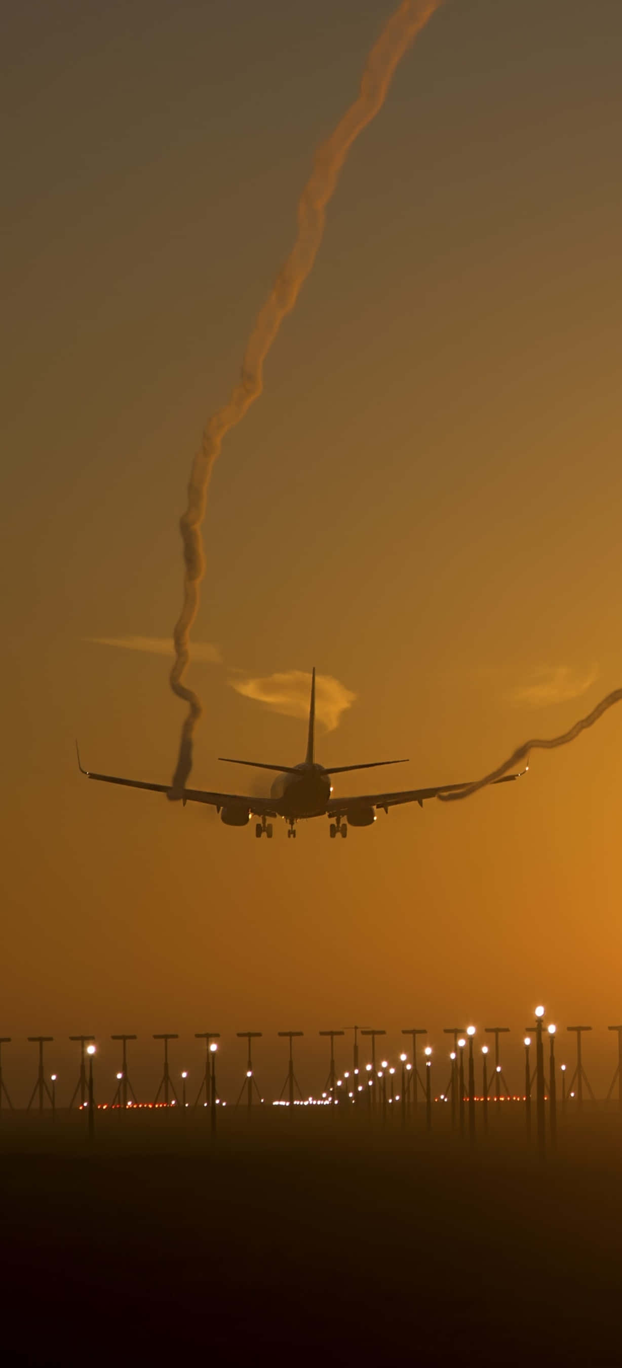 Самолет пред кацане Android Plane фон Тапет