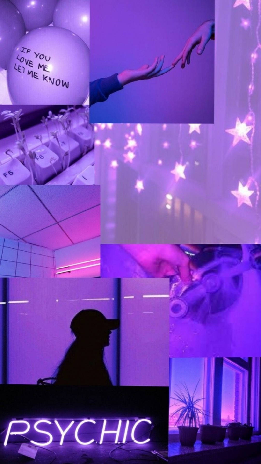 Светлолилаво естетично фотоколаж Тапет