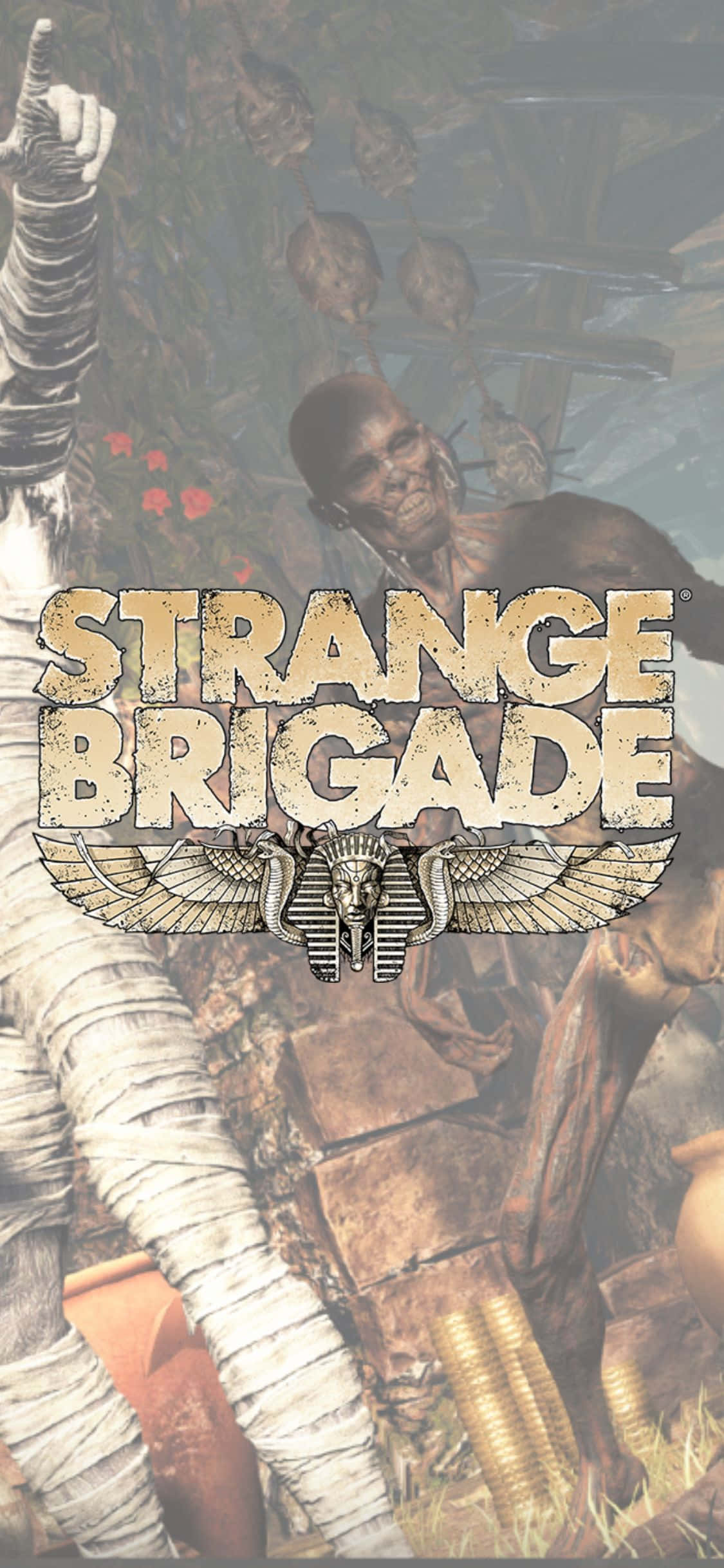 Скелет и увити зомби за iPhone X Strange Brigade фон Тапет