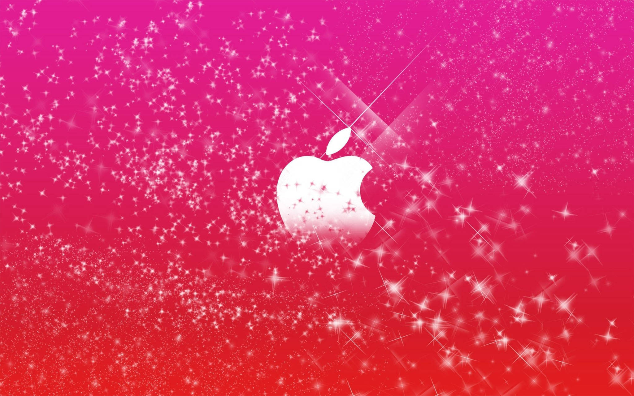 Сладко розово лого на Apple Тапет