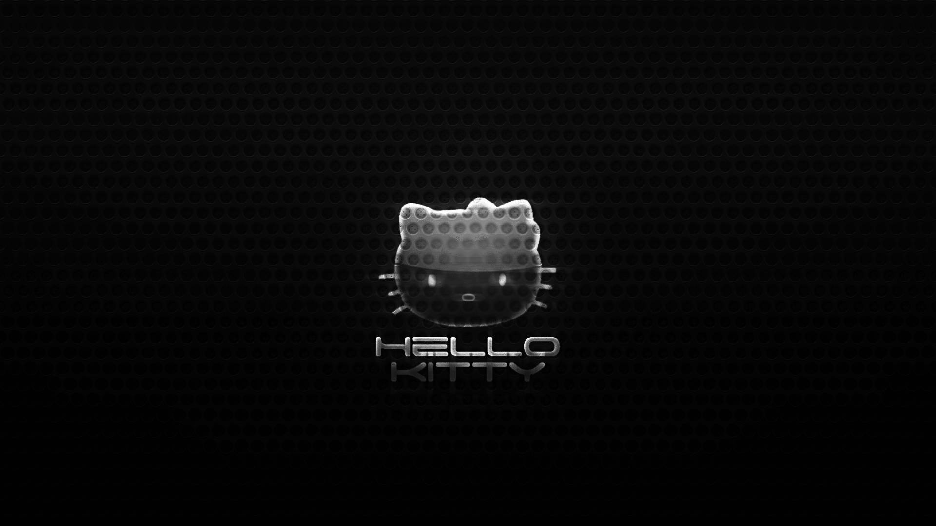 Сладко черно лого на Hello Kitty Тапет