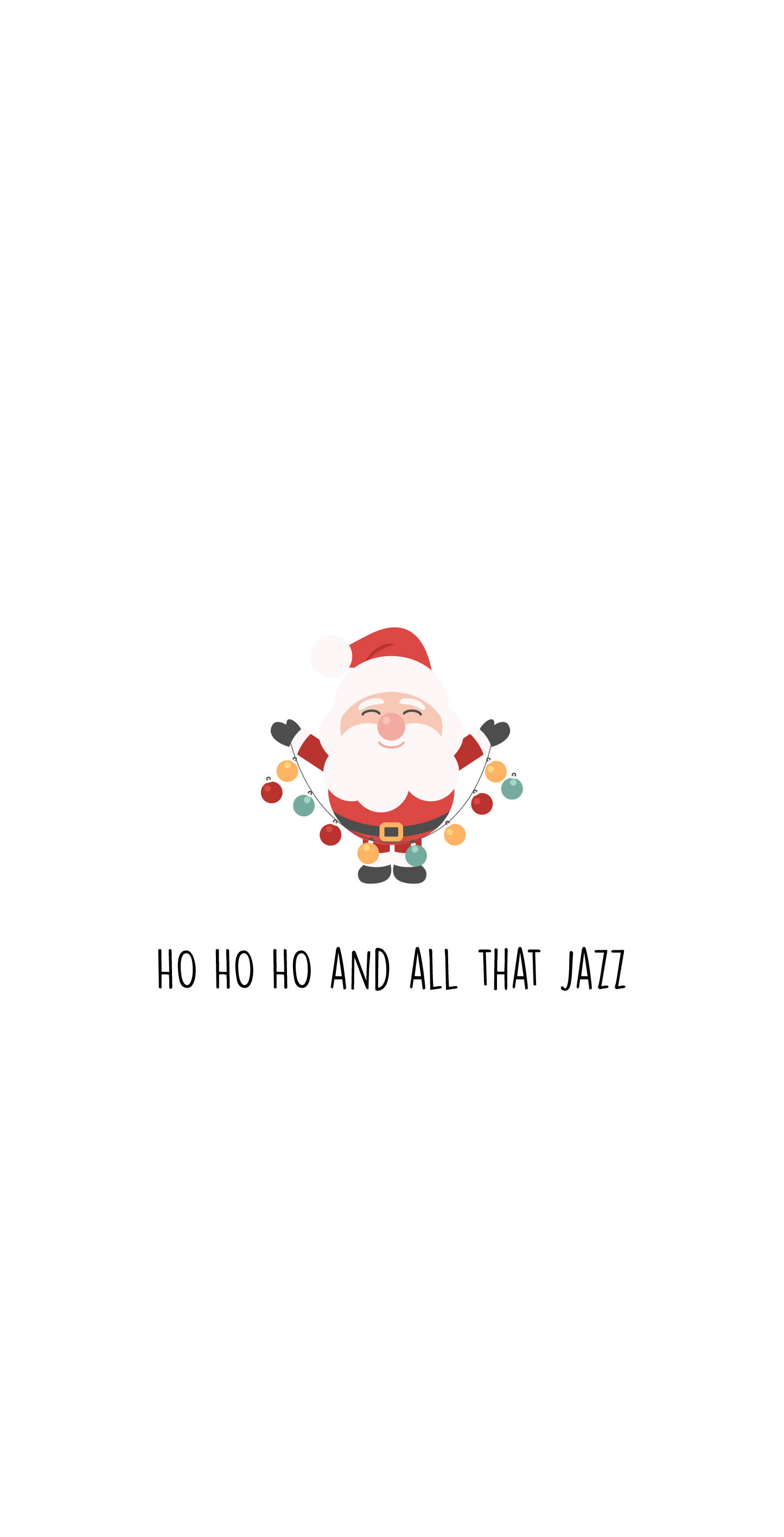 Сладък Дядо Коледа Проста Коледна Тапет
