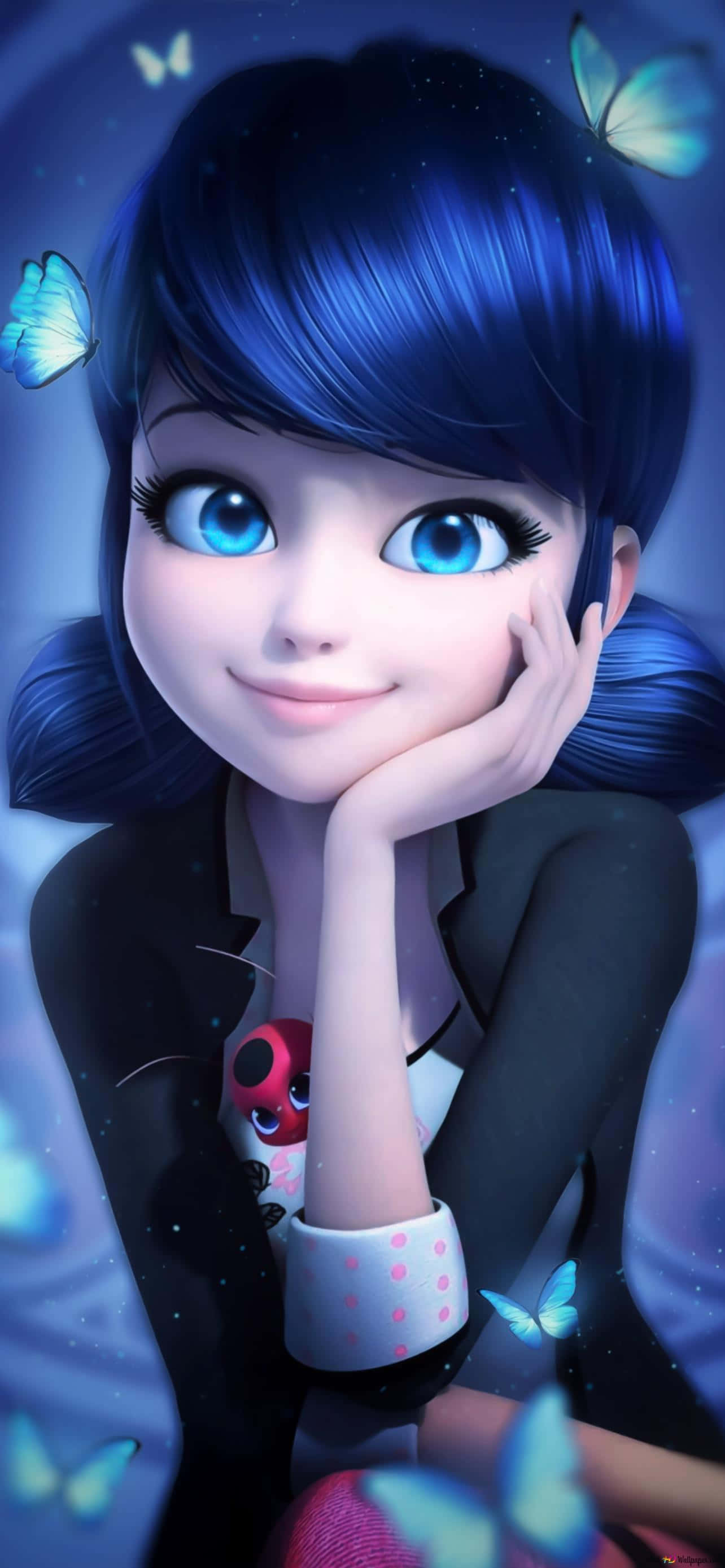 Смешна снимка на Ladybug от „Miraculous“ Тапет