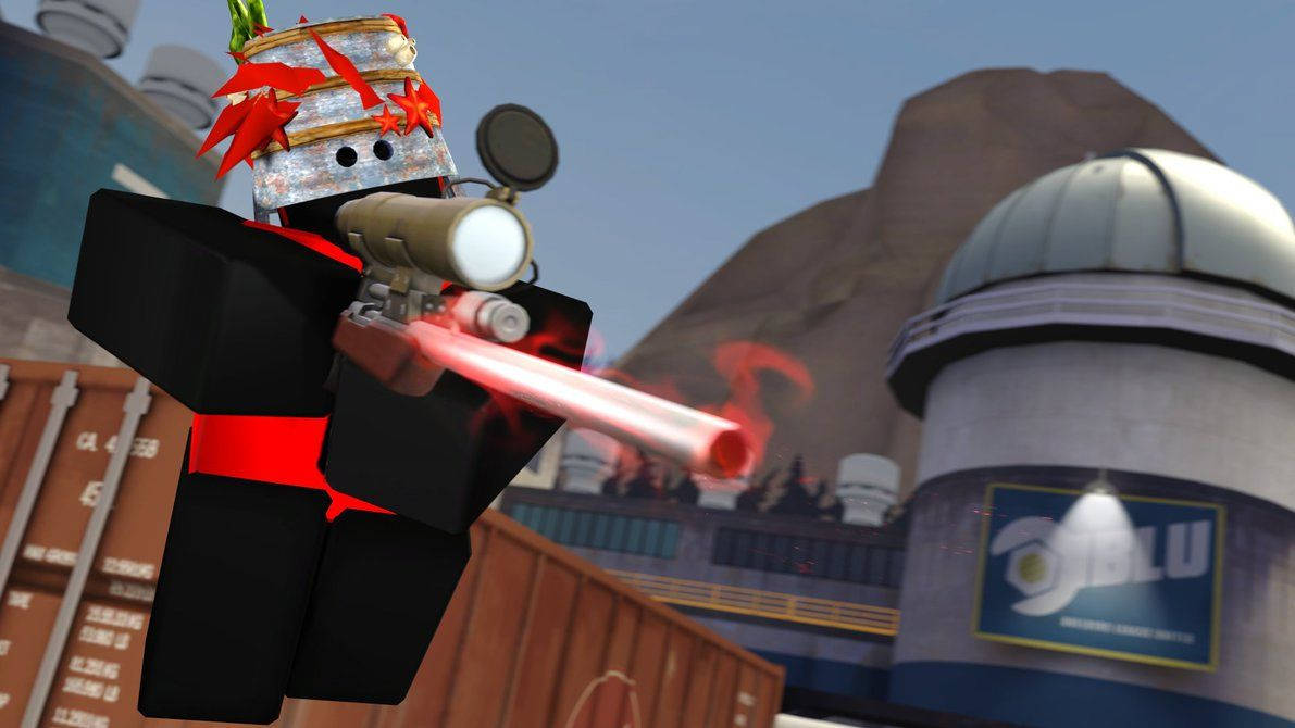 HD качествен тапет на снайперист аватар в Roblox.
