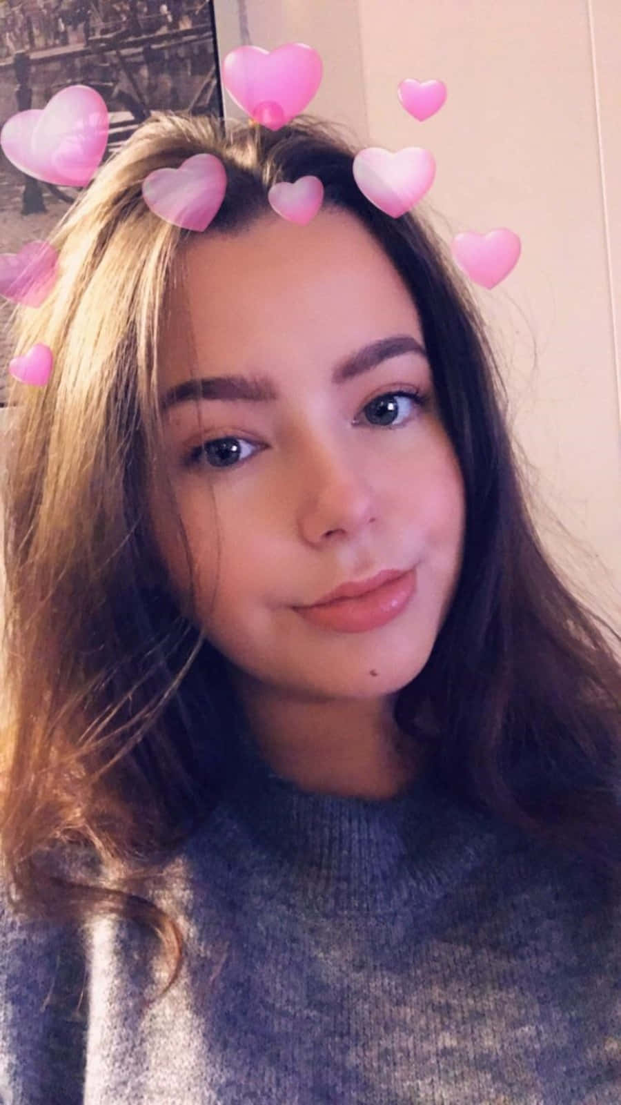Снимка със сърца от Snapchat Тапет