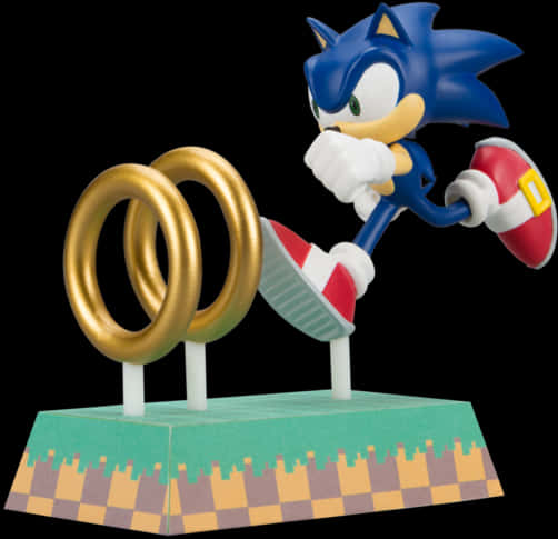 Соник Фигура със Златни Пръстени Тапет