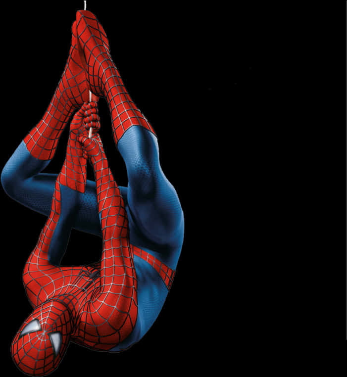 Спайдърмен виси с главата надолу Тапет