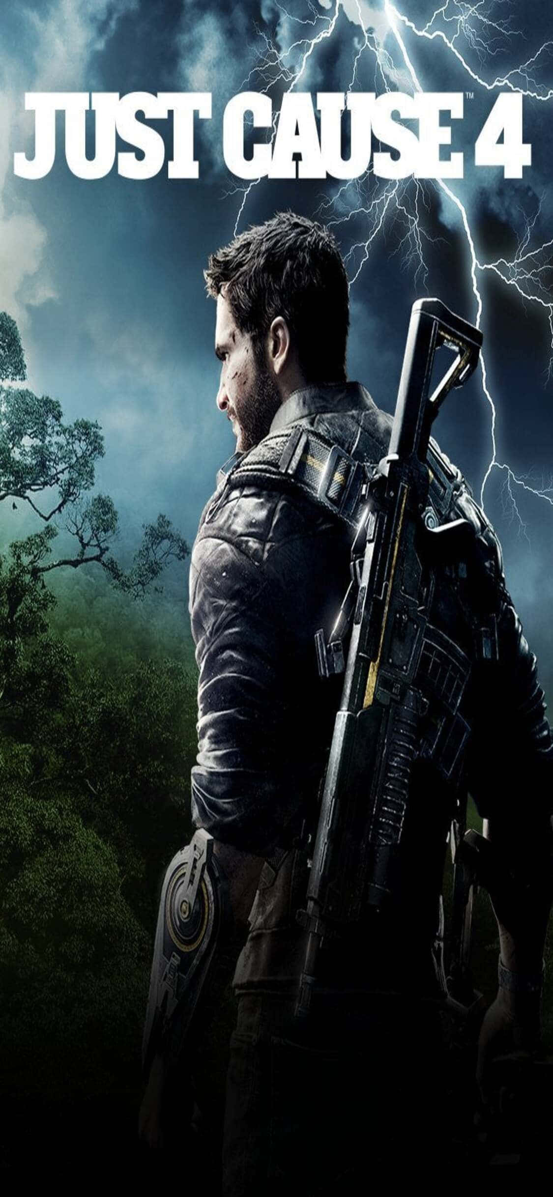 Станьте крайния агент на хаос на ваши iPhone X с Just Cause 4 Тапет