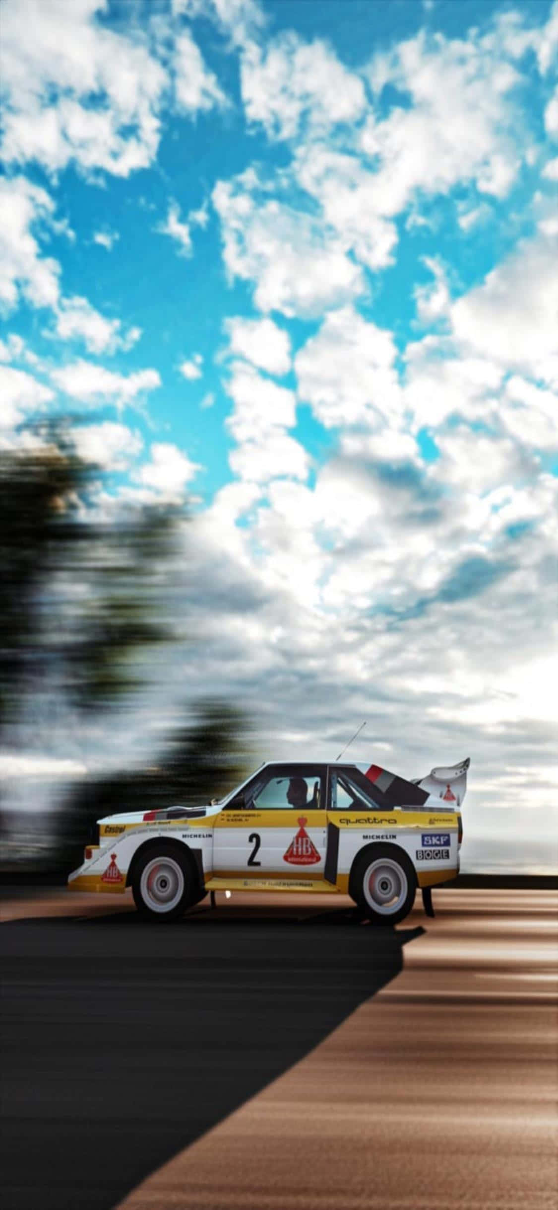 Старт на състезанието с iPhone Xs и Forza Horizon 4 Тапет
