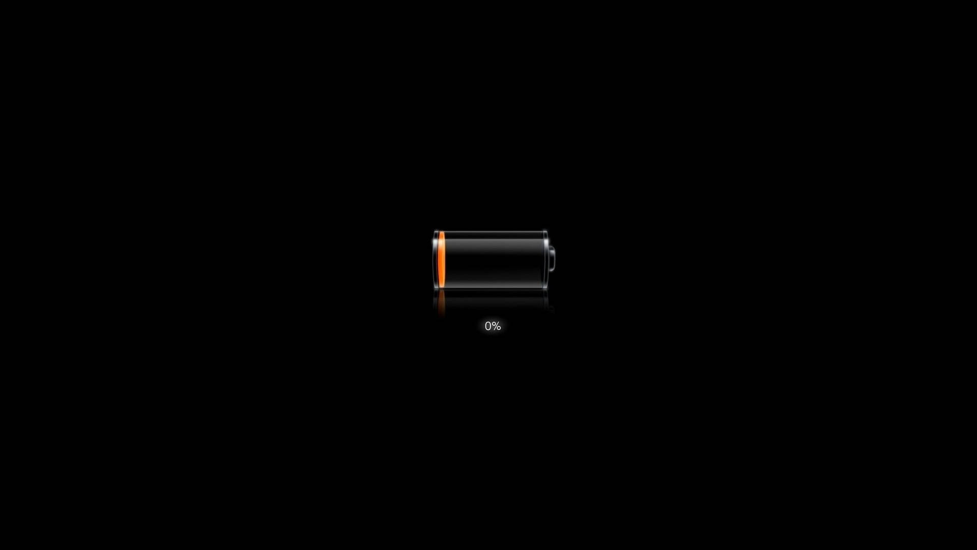 Готина тапет на iPhone с 0% батерия