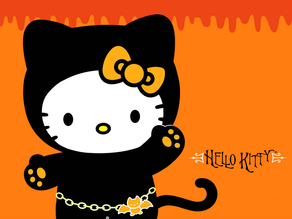 Страшно приключение на Хелоуин с Hello Kitty Тапет