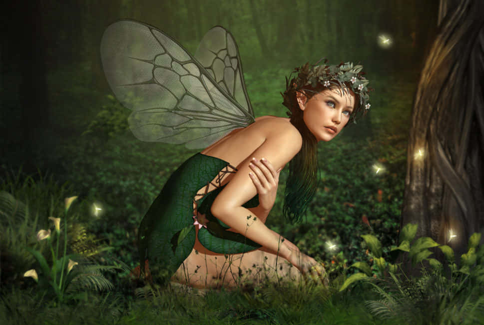 Стъпете в ефирно царство с този хипнотизиращ тапет Fairy Aesthetic Тапет