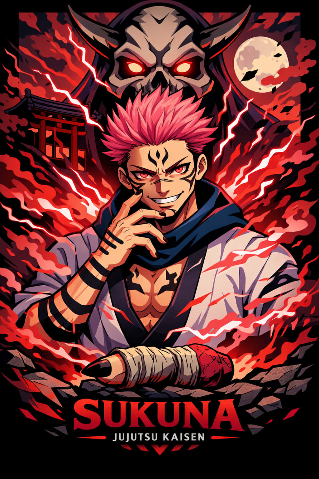 Sukuna iPhone, Jujutsu Kaisen 4K, Jujutsu Kaisen, Сукуна, Jujutsu Kaisen естетика, Jujutsu Kaisen телефон