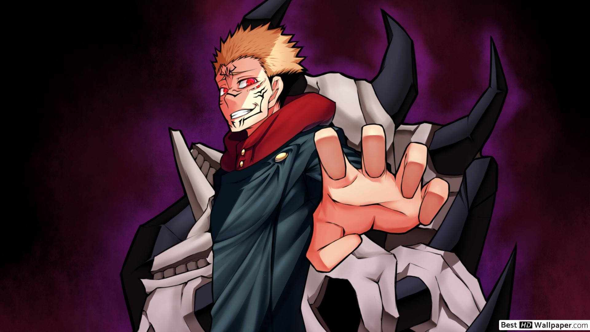 Фенарт на Сукуна от Jujutsu Kaisen тапет
