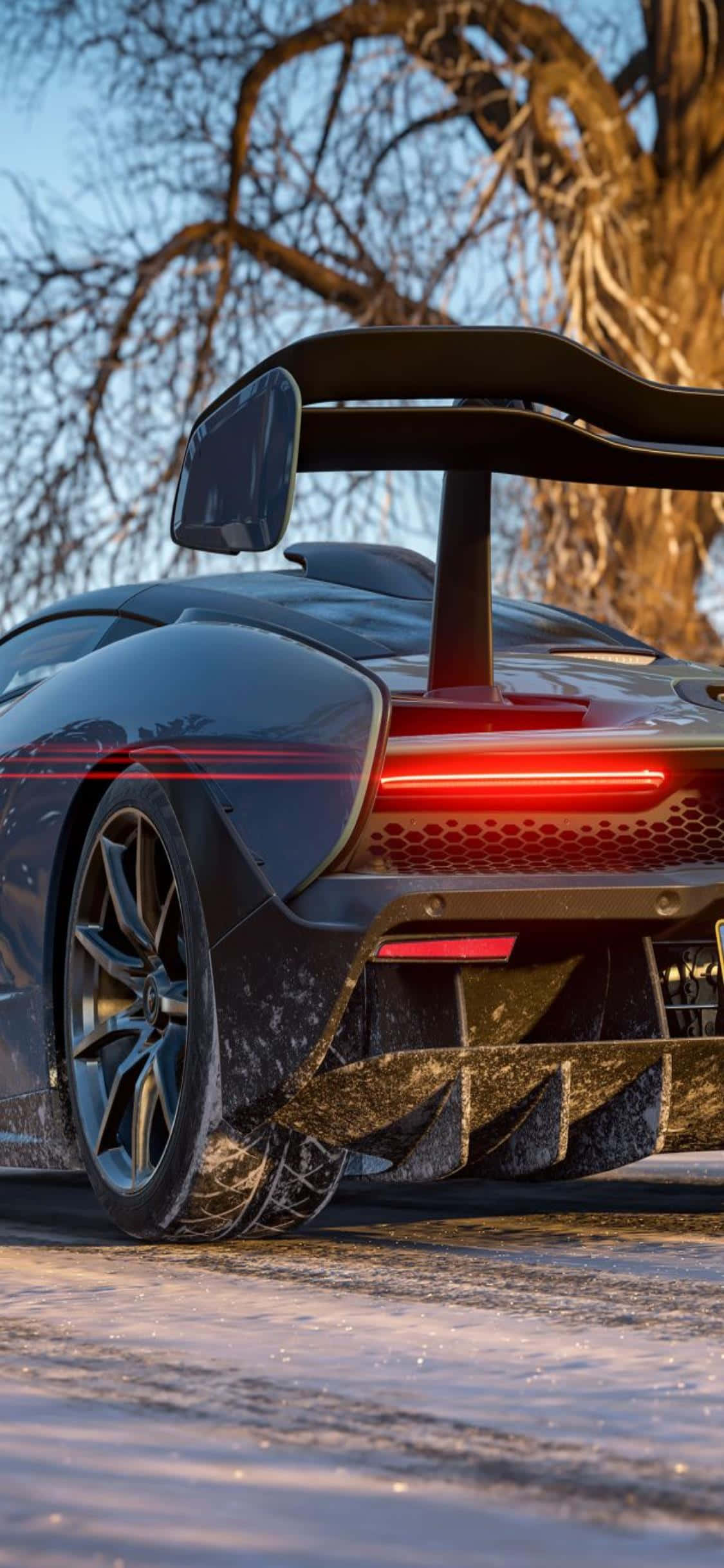 Състезайте до финишната линия в iPhone Xs Forza Horizon 4 Тапет