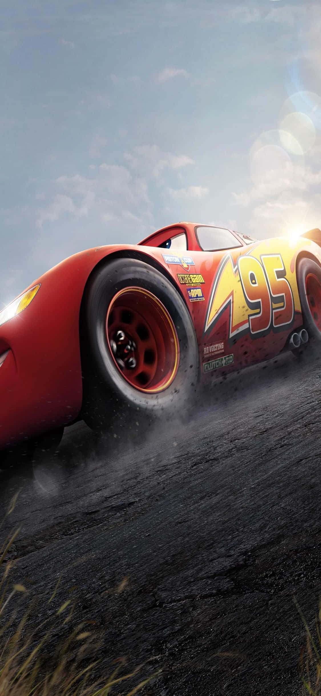 Състезател Светкач Маккуин iPhone X Коли Фон Тапет