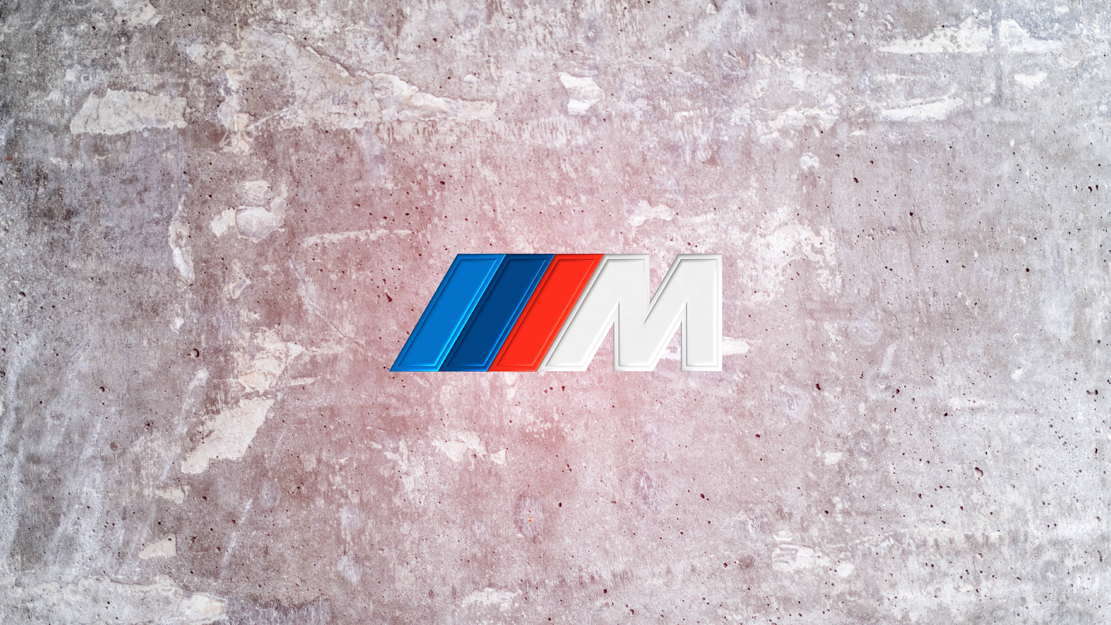 Текстура на бетон с лого на BMW M Тапет