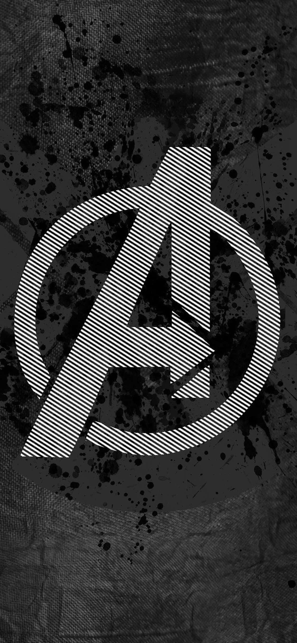 iPhone XS текстуриран Avengers лого фон Тапет
