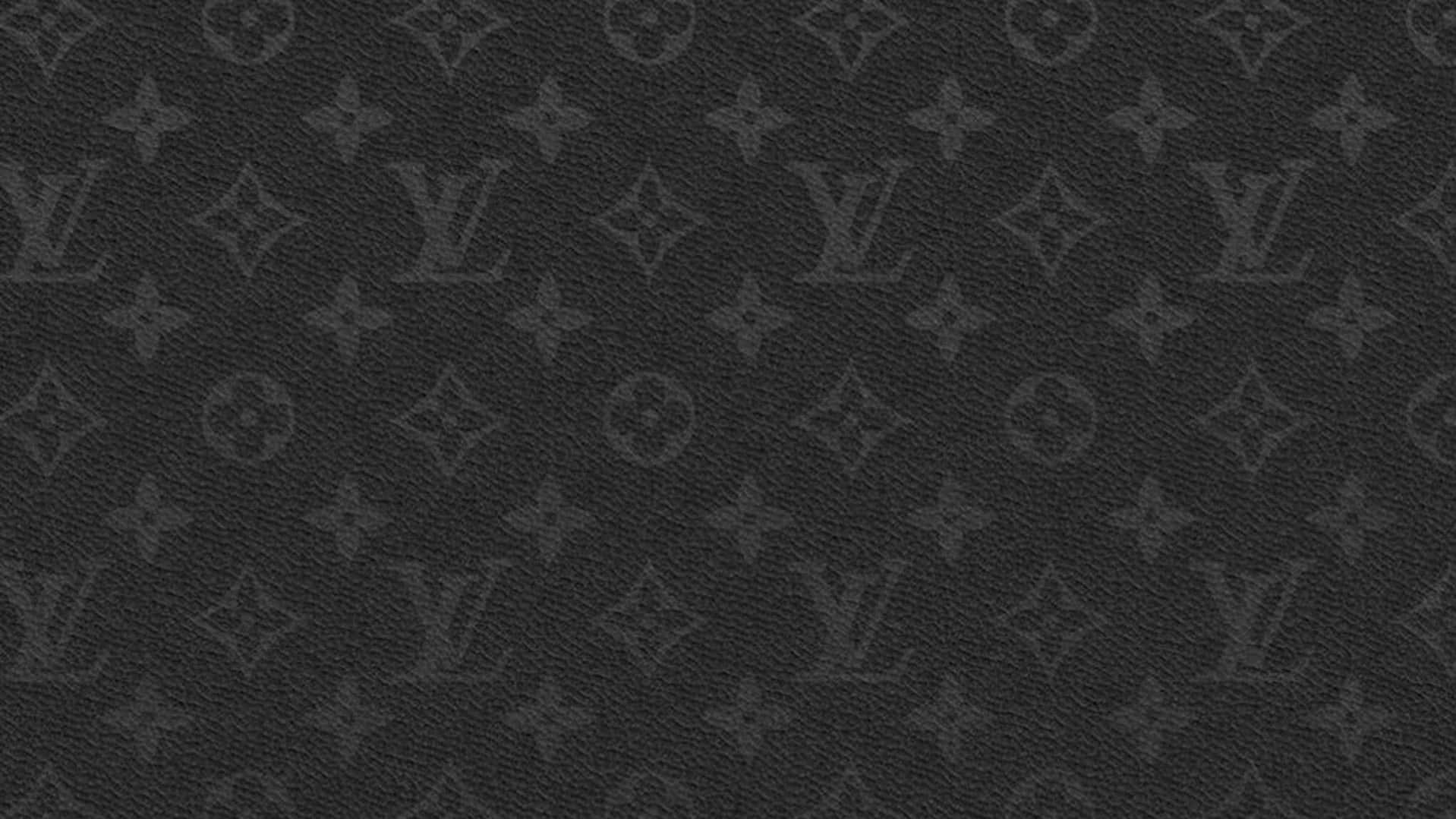 Текстуриран черен фон Louis Vuitton Тапет