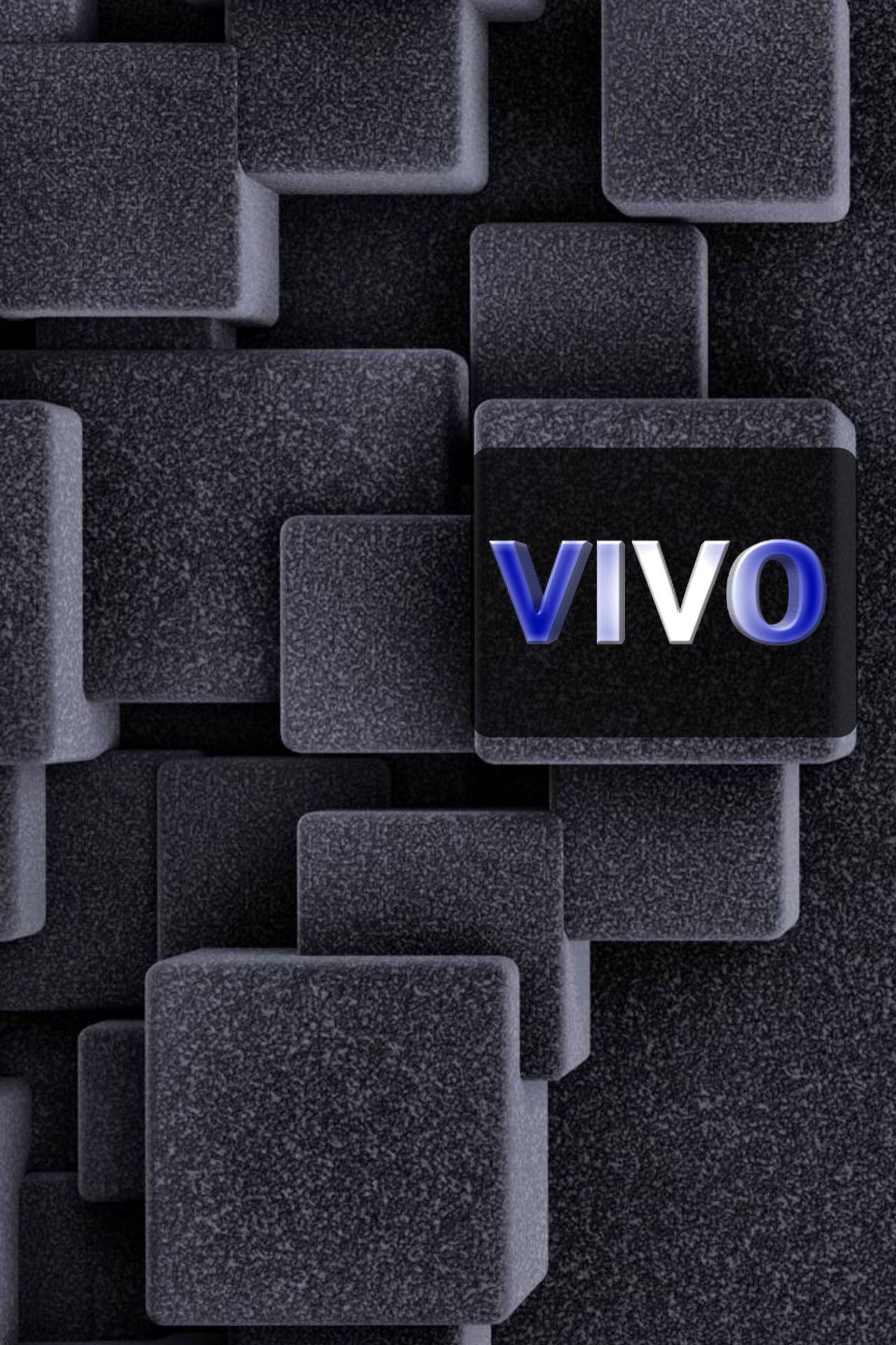 Текстурирани черни блокове Vivo Y20 Тапет