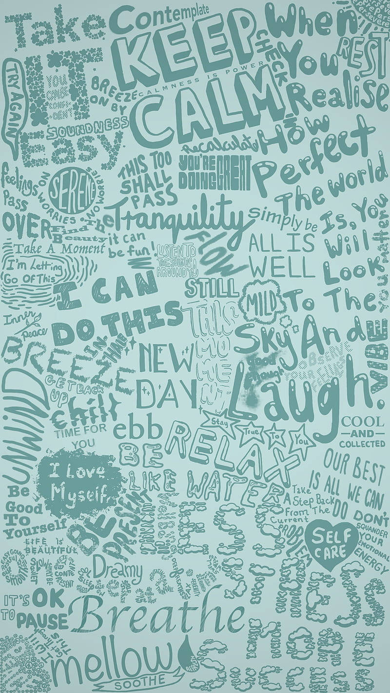 Телефон с Word Art за психично здраве Тапет
