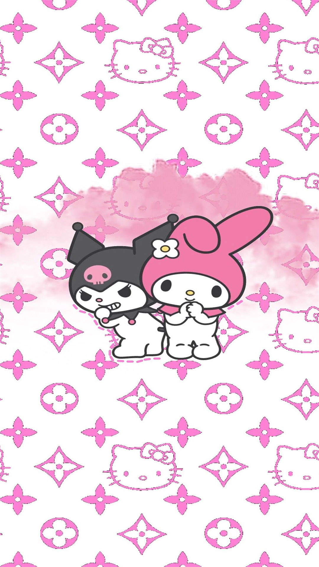 Телефон с герои на Sanrio и Louis Vuitton