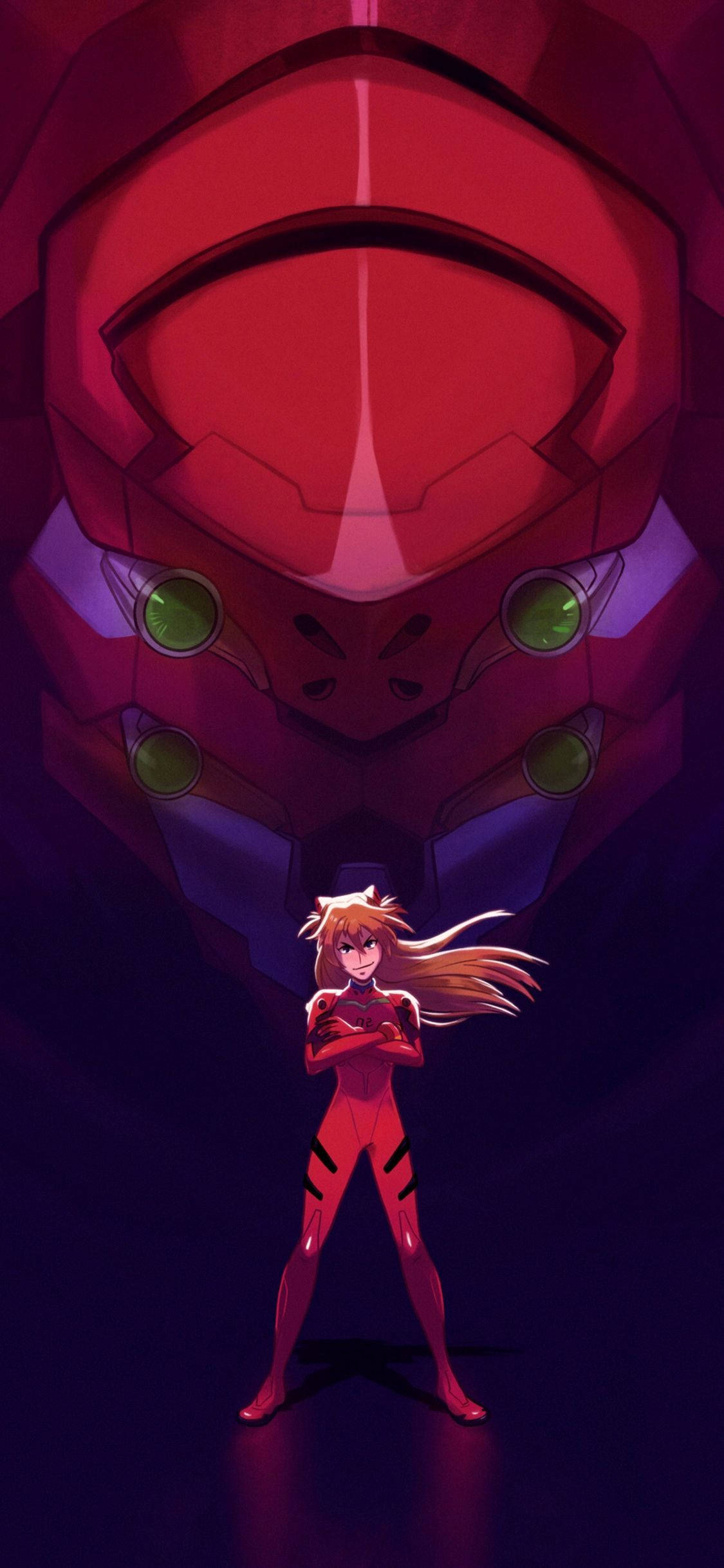 Телефон стилизиран по популярната аниме серия, Evangelion Тапет