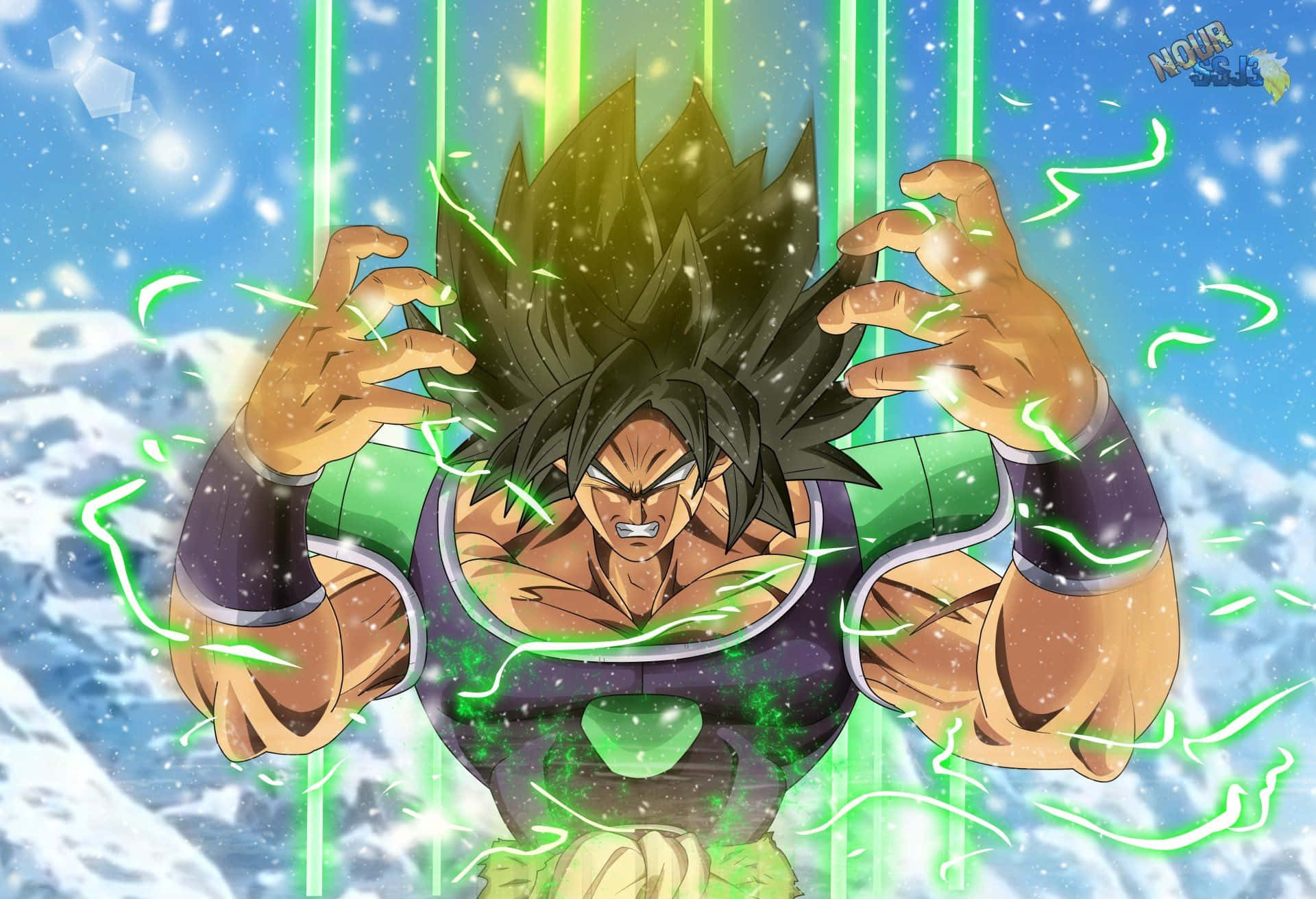 Триото, Гоку, Вегета и Броли, крачат напред в Dragon Ball Super: Broly Тапет