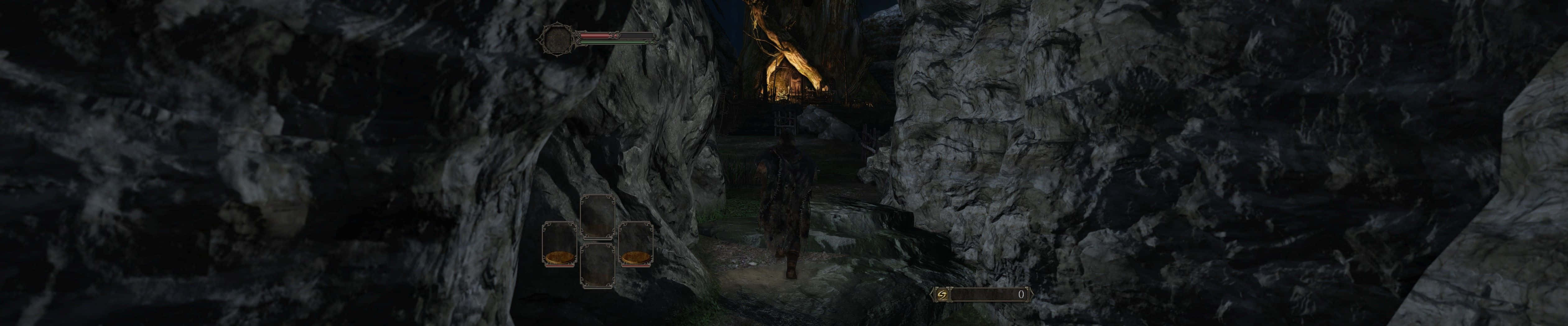 Тъмно тройно мониторно изображение Dark Souls Тапет
