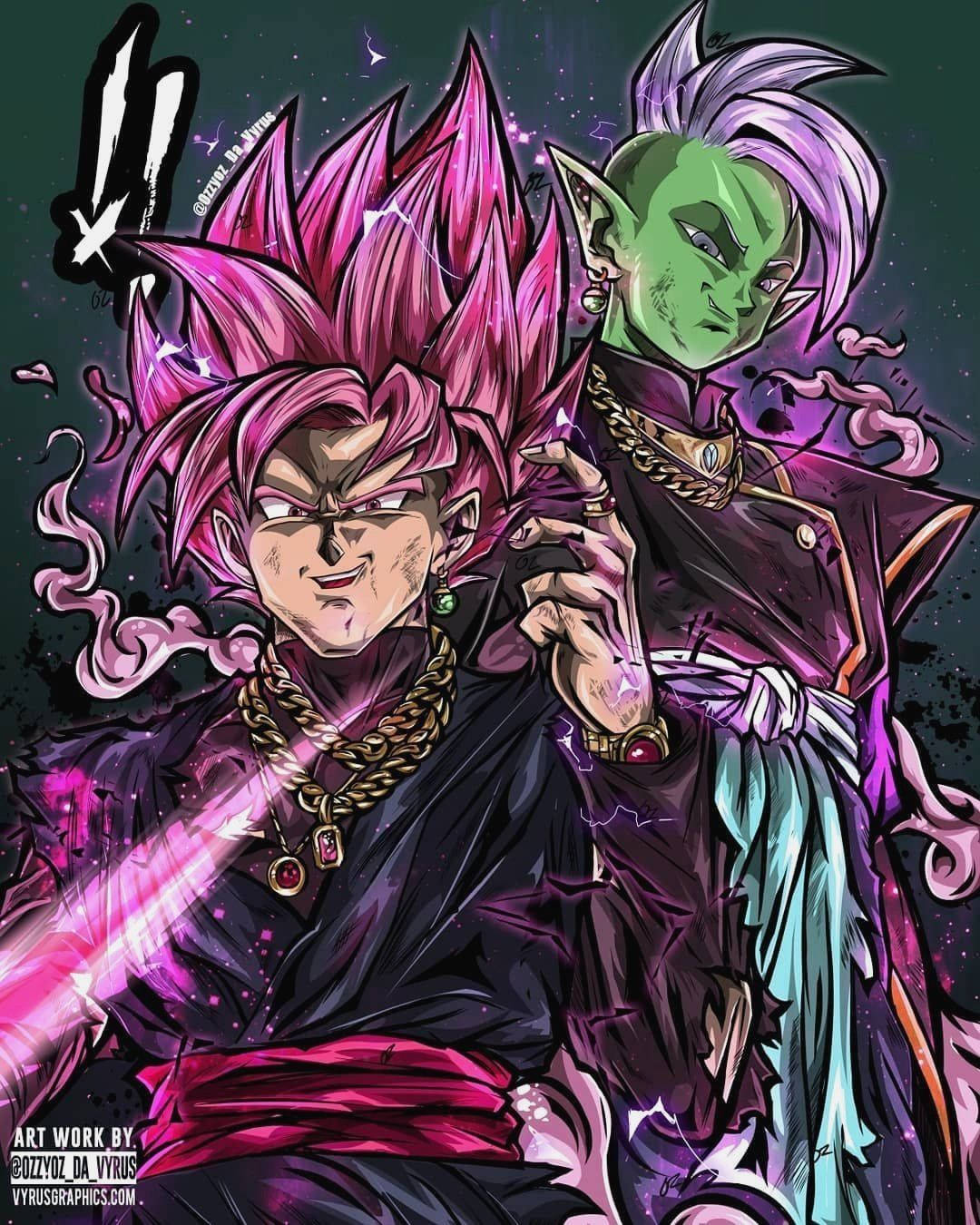 Фенарт Goku Black за iPhone Тапет