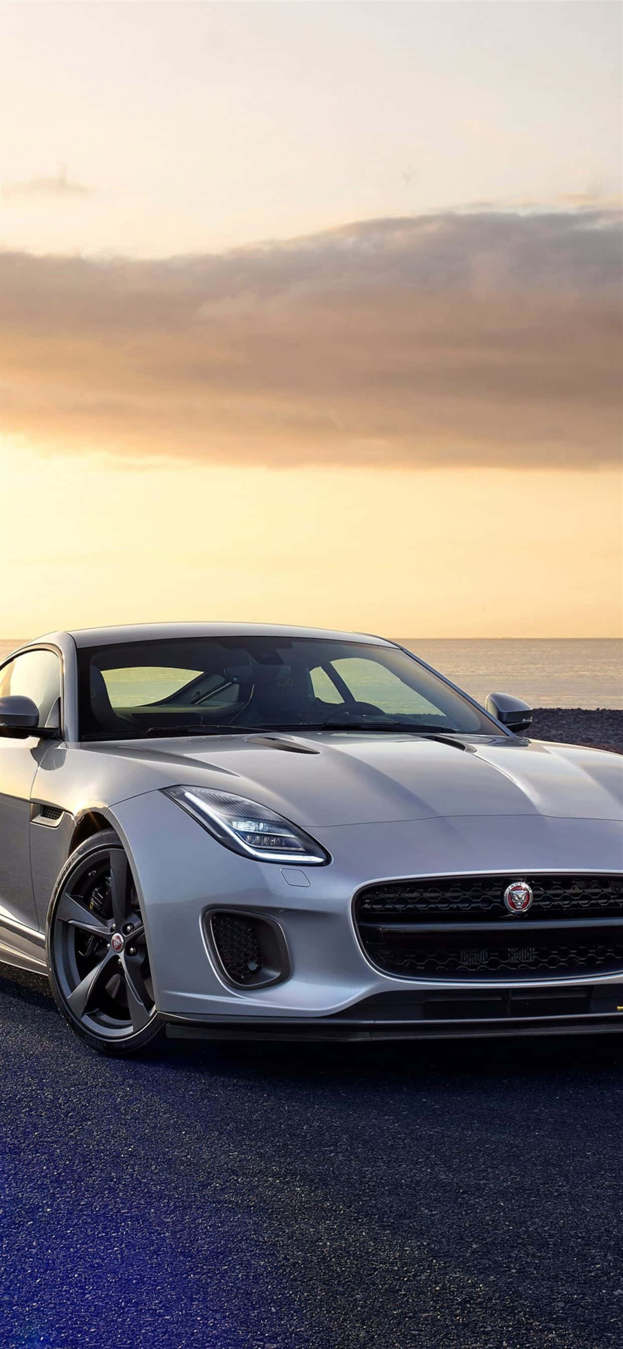 iPhone XS Max Project Cars 2 Сив Jaguar F-Type Фон Тапет