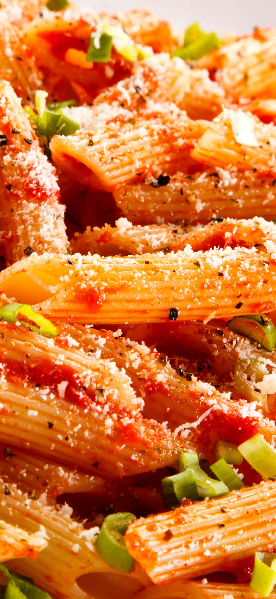 Penne паста с червен сос iPhone X паста фон Тапет