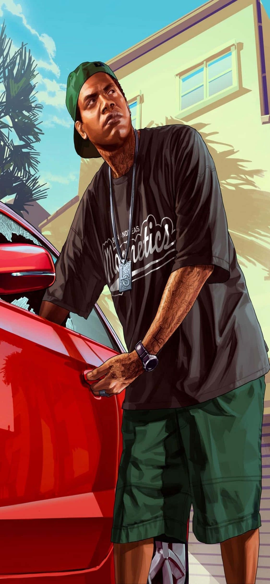 iPhone X Grand Theft Auto V фон и Lamar Davis Тапет