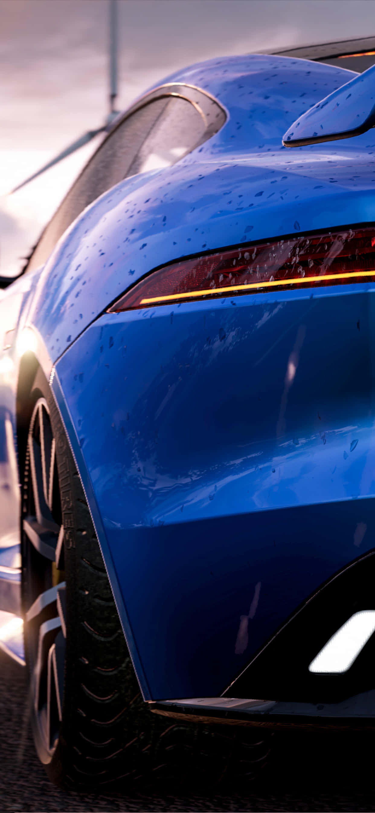 iPhone XS Max Project Cars 2 Син Jaguar F-Type Фон Тапет