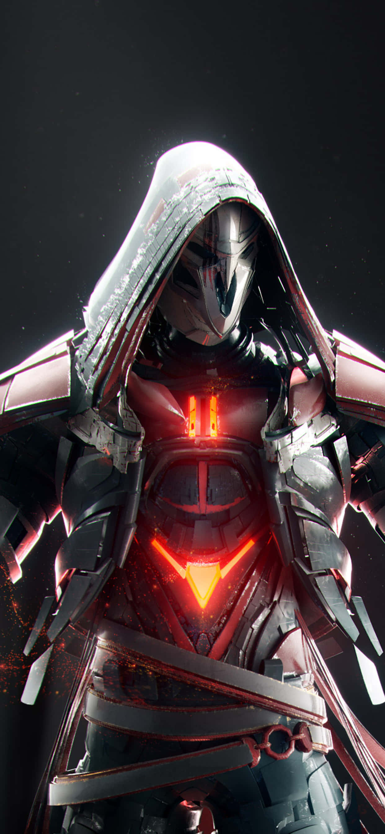 Фон за iPhone XS Max от Overwatch с Reaper в бял суичър Тапет