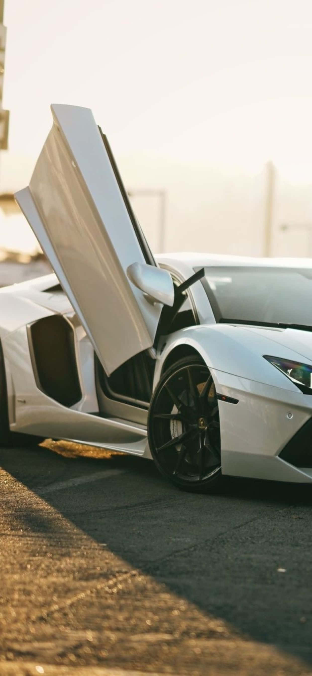 iPhone XS Max фон Lamborghini Aventador Roadster Тапет