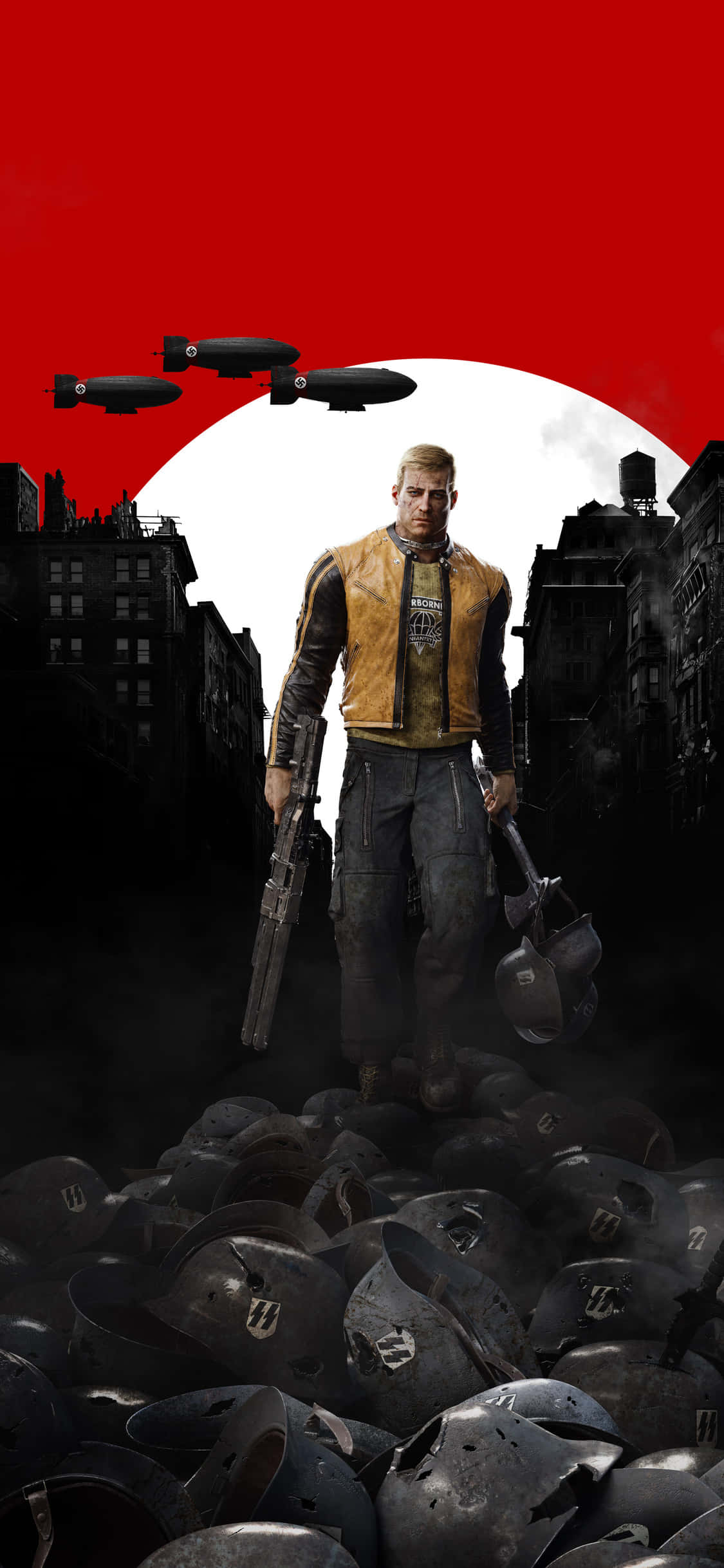 Фон за iPhone Xs с победа на B.J. Blazkowicz от Wolfenstein II Тапет