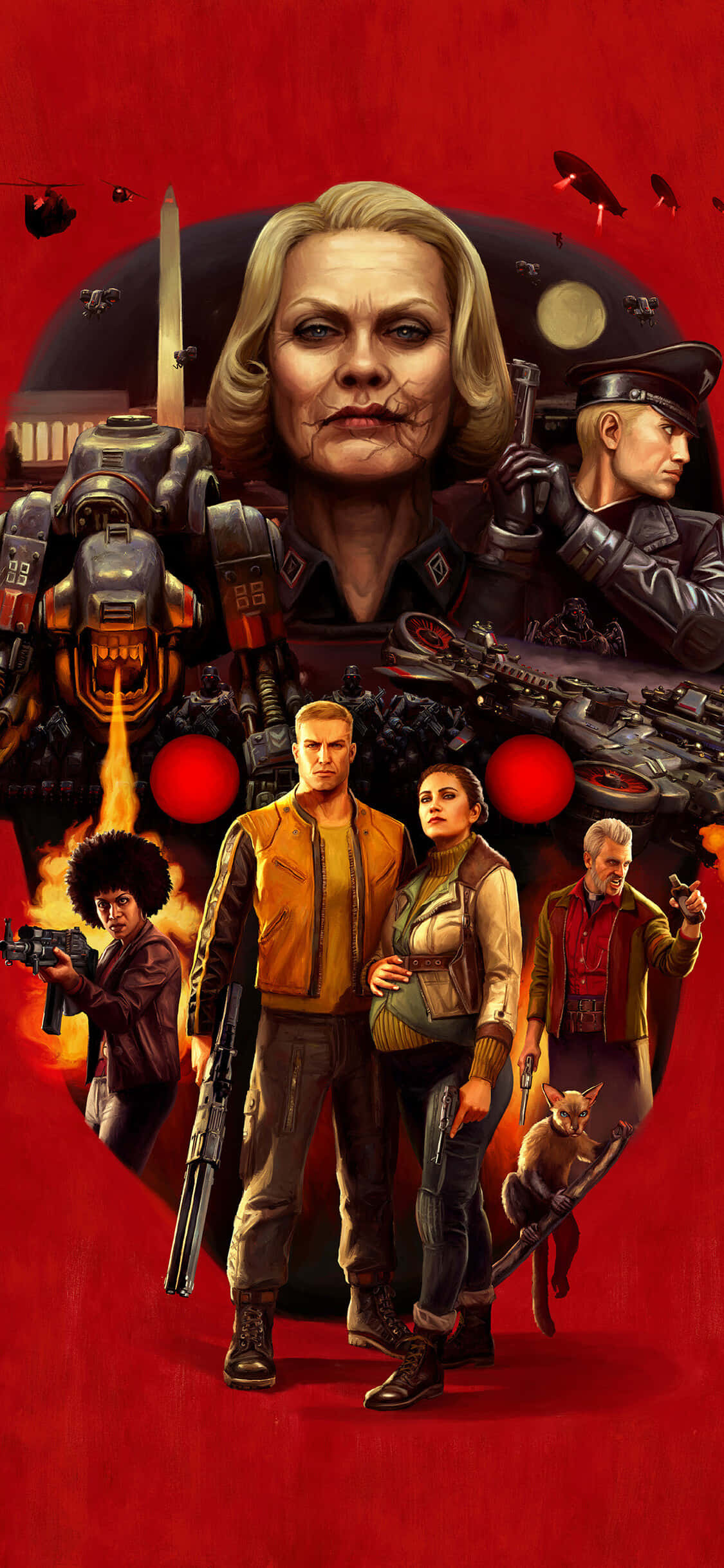 Фон за iPhone Xs с постер Wolfenstein II Тапет