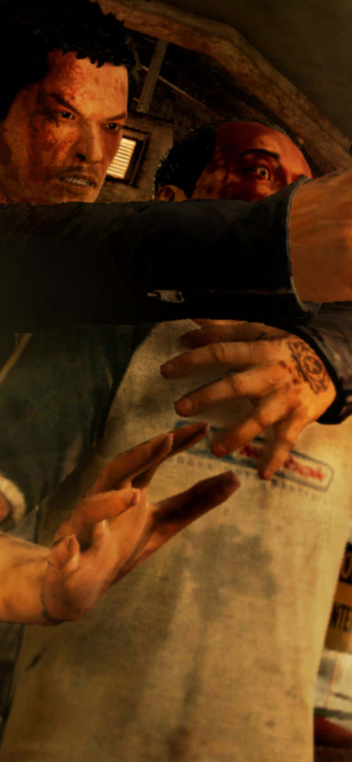 Фон за iPhone Xs с Уей Шен и триада от Sleeping Dogs Тапет
