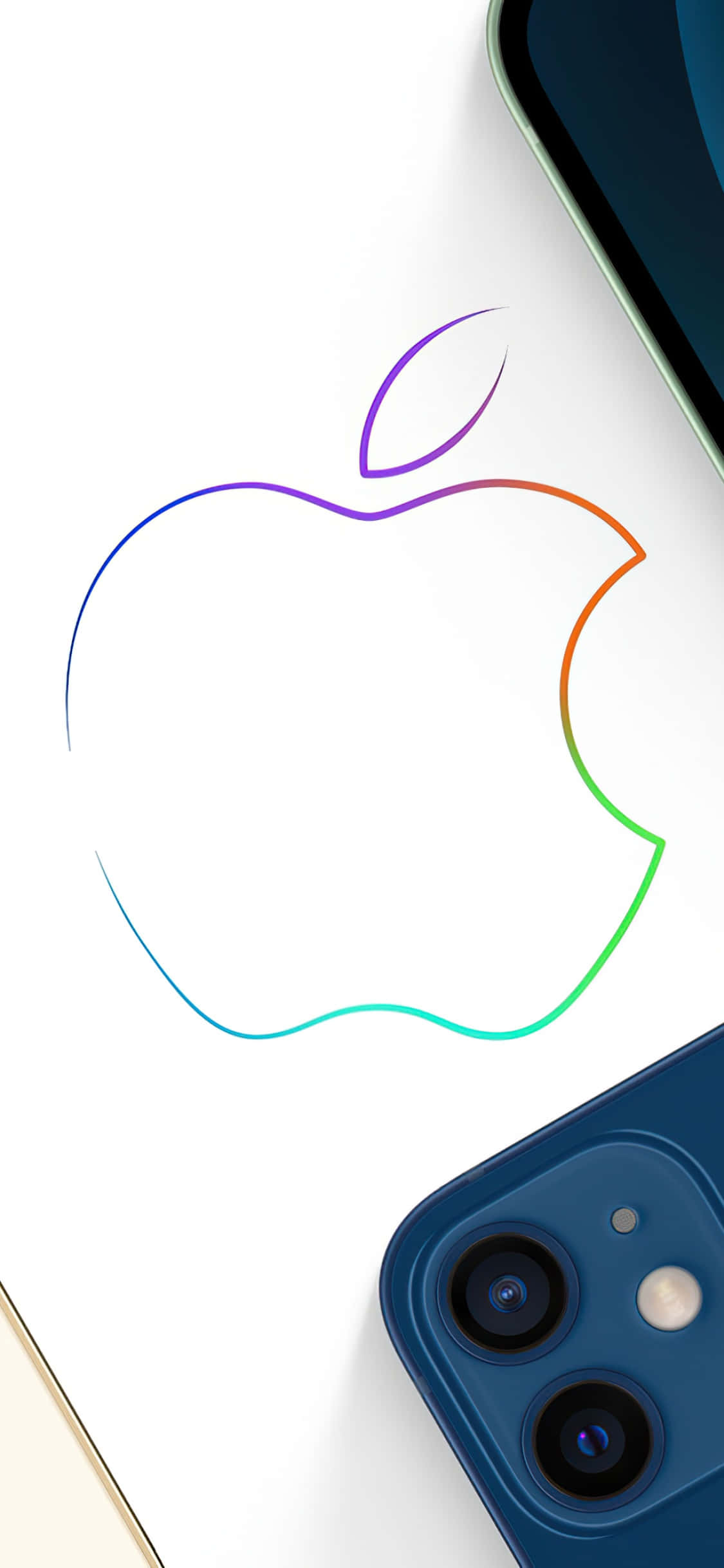 iPhone Xs Max Apple Фон Цветен Очерк Тапет
