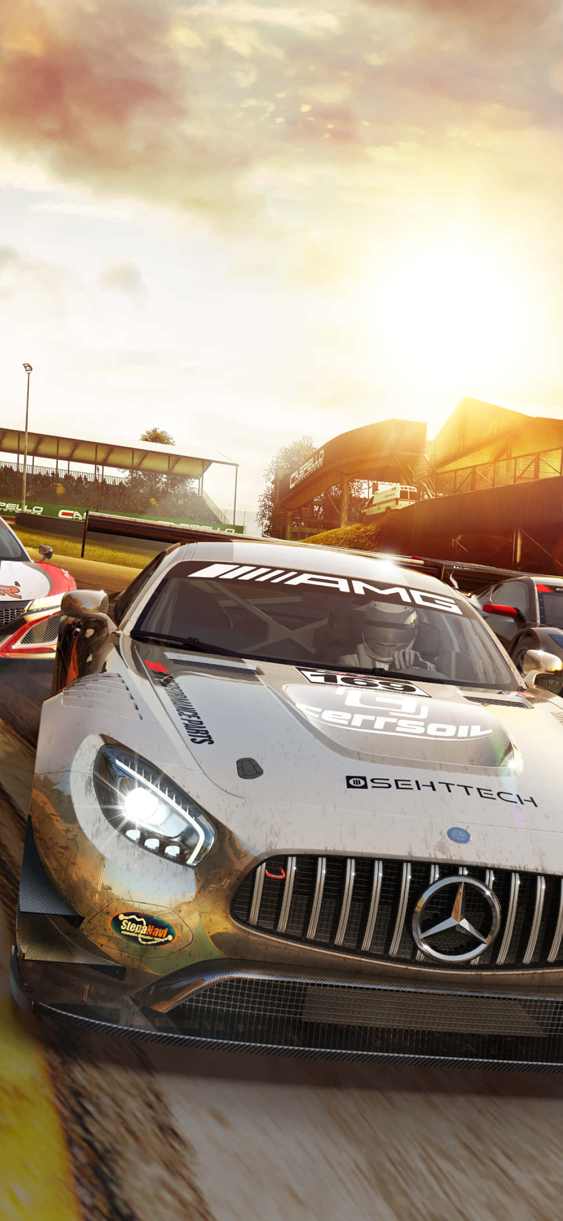 iPhone XS Max Project Cars 2 Сив 2017 Sebring Imsa Mercedes Фон Тапет