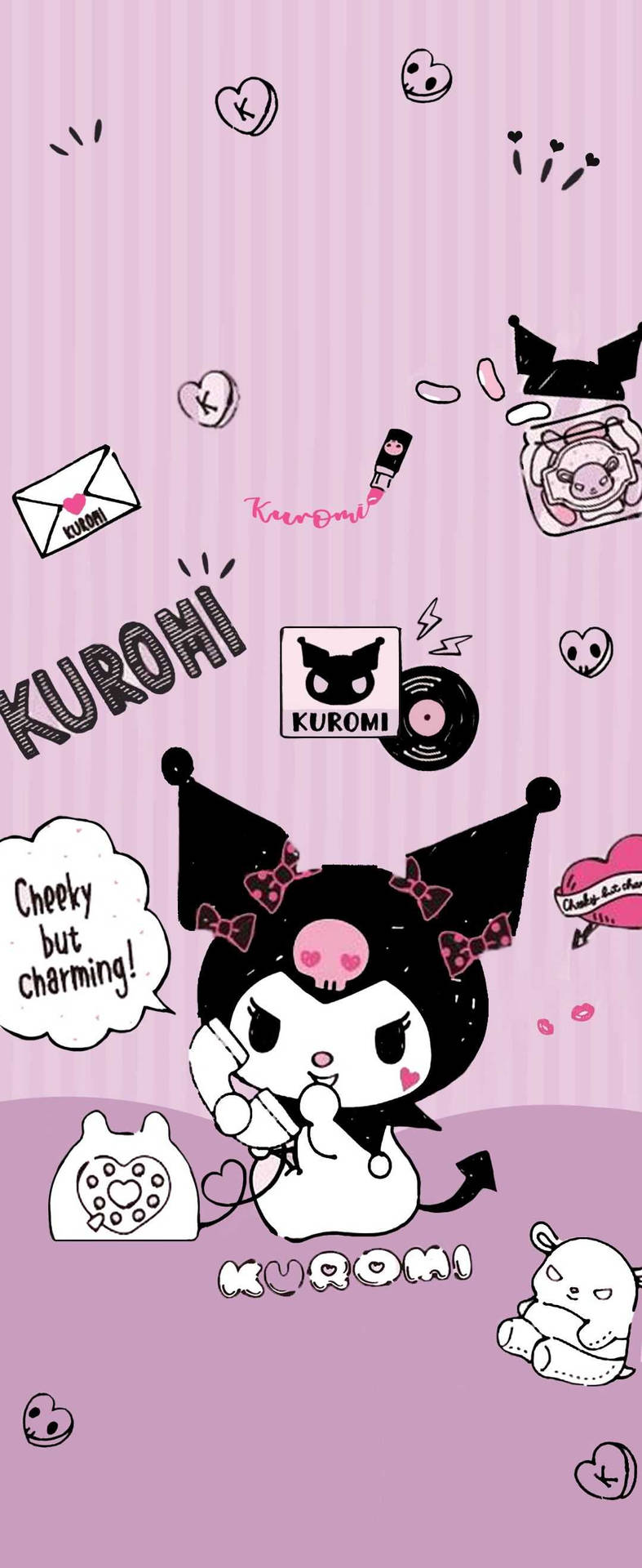 Фоново изображение за телефон с My Melody Kuromi