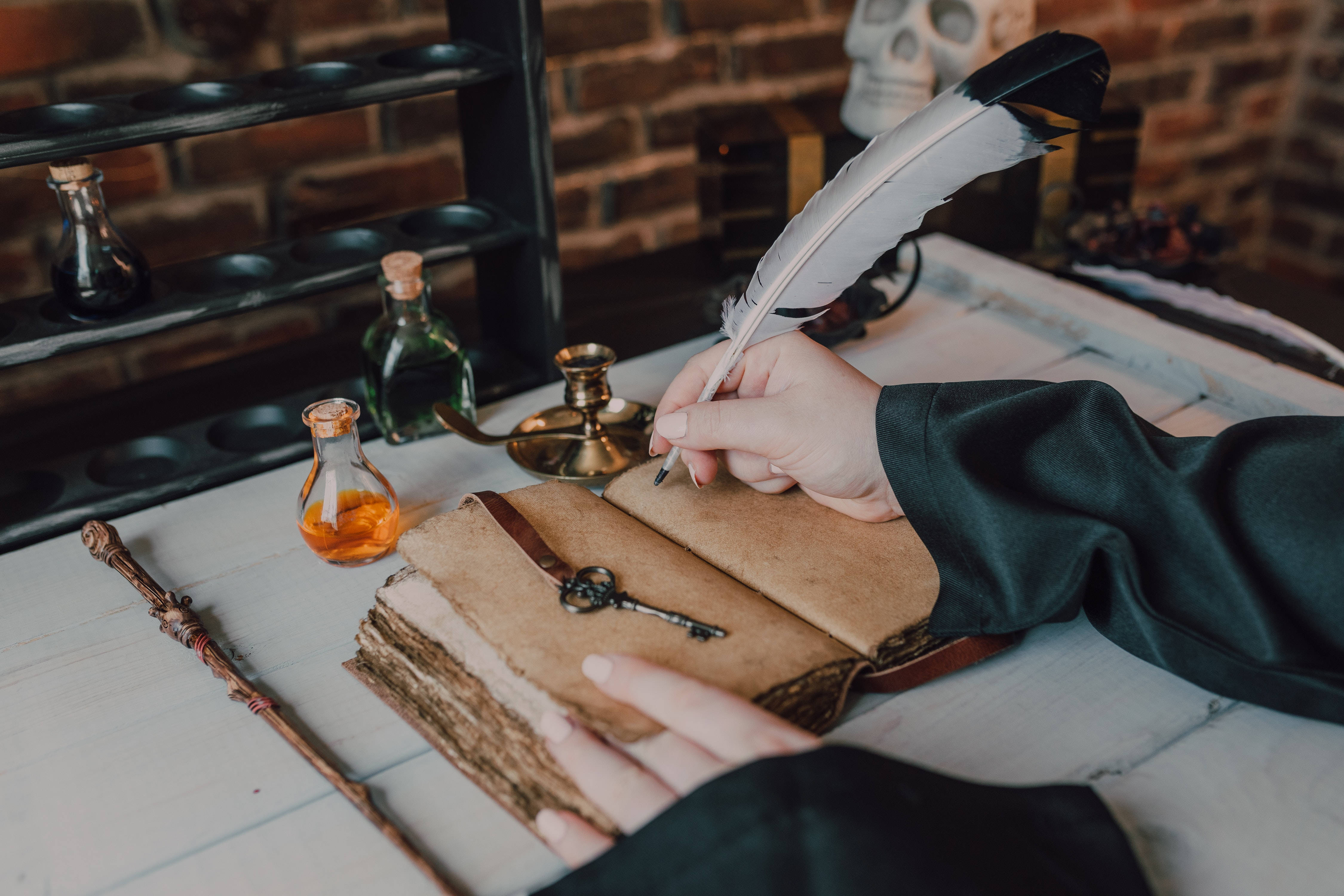 Хари Потър естетична книга със заклинания Тапет